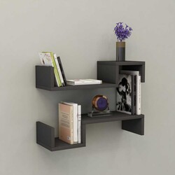 Lemans Divar Rəfi - Antrasit - Modev