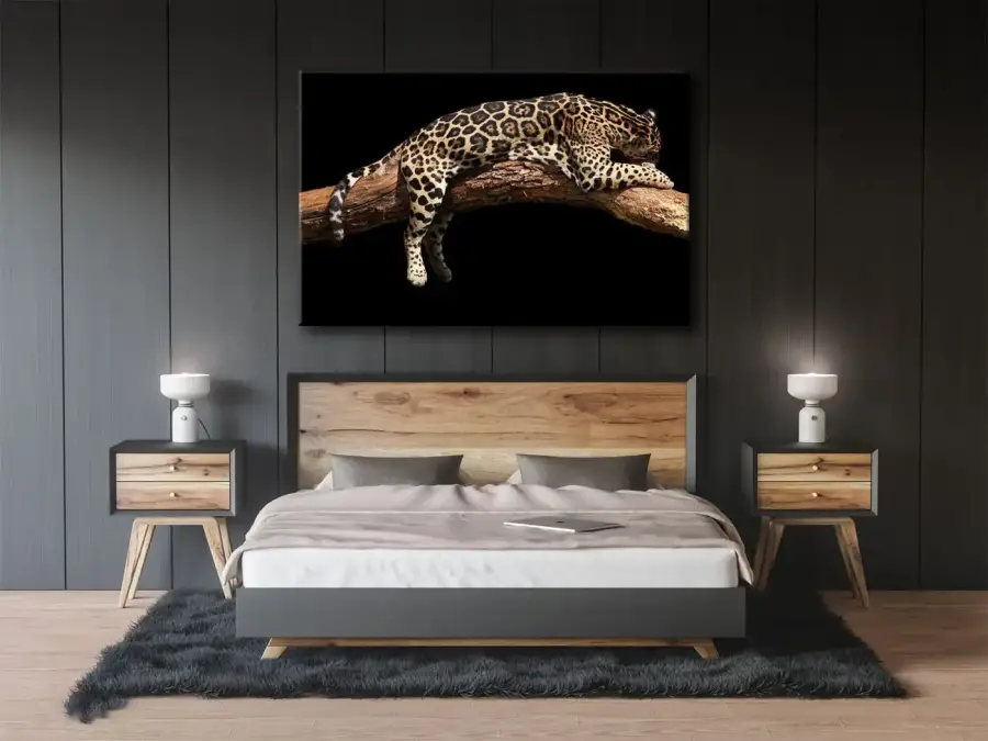 Leopard Sleeping Kətan Tablo TB1602 - 3
