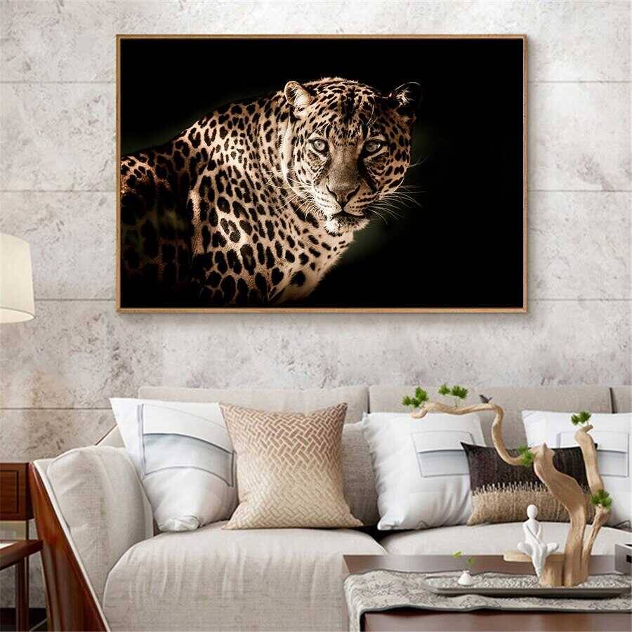 Leopards Poster Wild Animal Kətan Tablo - 1