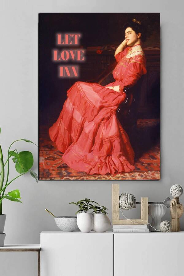 LET LOVE INN Kanvas Tablo - 1