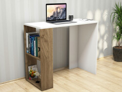 Liby Çalışma Masası - Ağ/Cəviz - Modev