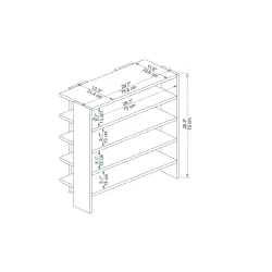Lindita Ayaqqabı Dolabı - Cəviz - 5