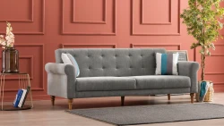 Lino 3 Yerli Divan - Boz - 1