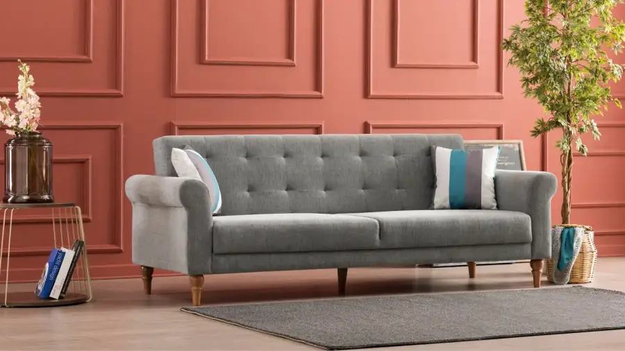 Lino 3 Yerli Divan - Boz - 1