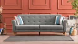 Lino 3 Yerli Divan - Boz - Decoroom Collection (1)