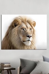 Lion Face Kətan Tablo - Markaev