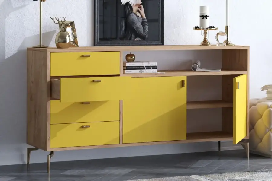 Liora Konsol, 2 Qapılı - Sarı/Meşə - 2