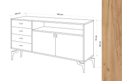 Liora Konsol, 2 Qapılı - Sarı/Meşə - 4
