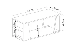 Lissa Jurnal Masası - Meşə/Antrasit - 5
