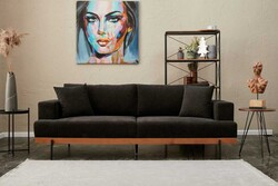 Liva Serisi Üçyerli Divan Bakır Antrasit - Evdebiz