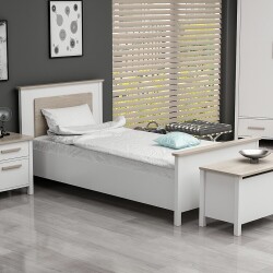 Lizbon Çarpayı - Ağ/Meşe - Modev