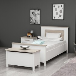 Lizbon Çarpayı + Tumba - Ağ/Meşe - Modev (1)