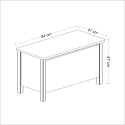 Lizbon Çarpayı + Tumba - Ağ/Meşe - 10