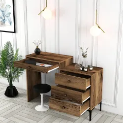 Lizbon Makiyaj Masası - Cəviz - 2