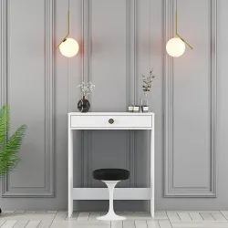 Lizbon Mini Makiyaj Masası - Ağ 