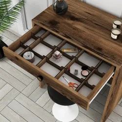 Lizbon Mini Makiyaj Masası - Cəviz - 4