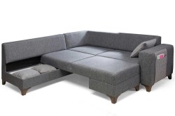 Loft Künc Divan Dəsti Keten - Gri - Eymense (1)