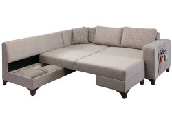 Loft Künc Divan Dəsti Keten - Krem - Eymense (1)