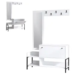 Lopp Asılqanlı Ayaqqabı Dolabı - Ağ - 3