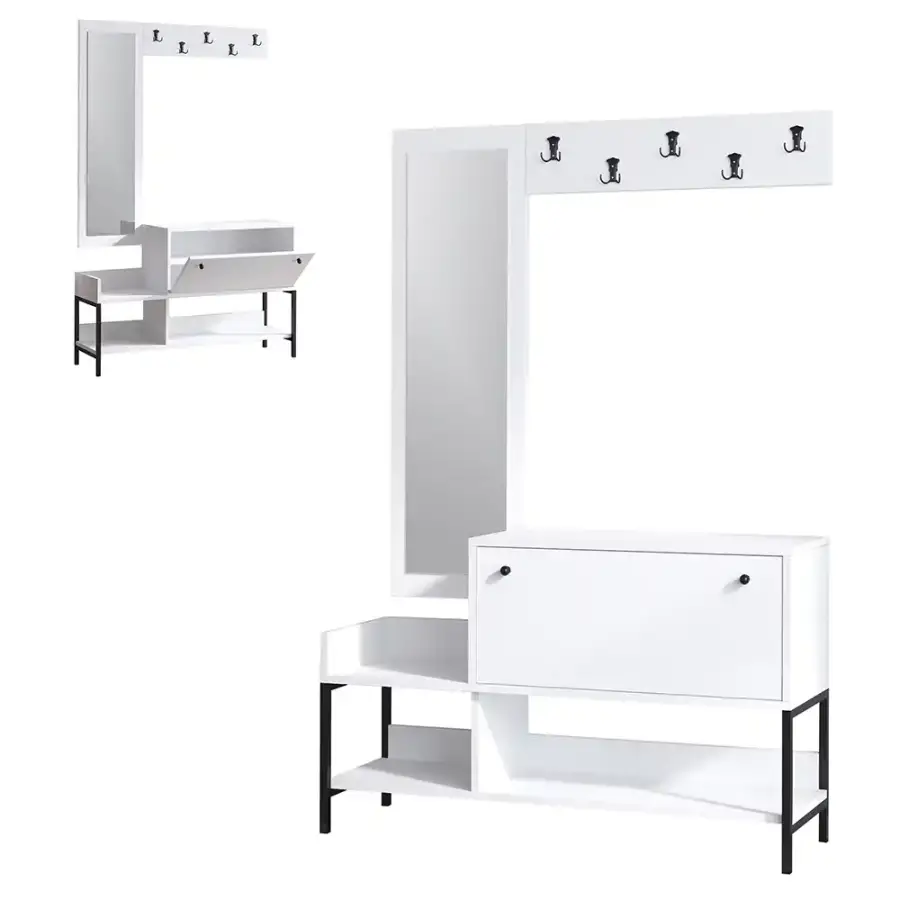 Lopp Asılqanlı Ayaqqabı Dolabı - Ağ - 3