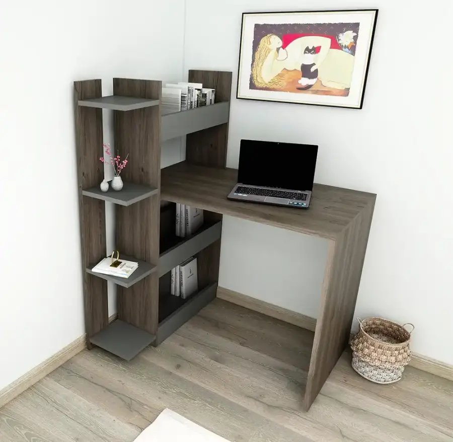 Lorah Çalışma Masası - Cəviz/Antrasit - 3