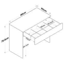 Lorea Makiyaj Masası - Ağ - Ravilla (1)