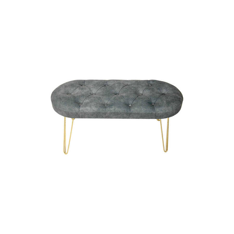 Louca Bench Gold Ayaqlı - Tünd Boz - 3
