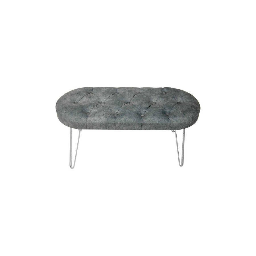 Louca Bench Silver Ayaqlı - Tünd Boz - 2