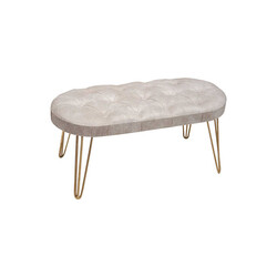 Louca Bench Gold Ayaqlı - Ağ - Zemhome