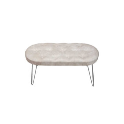 Louca Bench Silver Ayaqlı - Ağ 