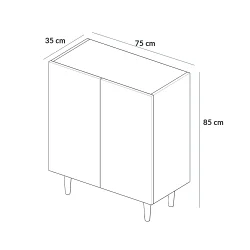 Luce Ayaqqabı Dolabı - Cəviz - 5
