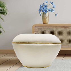 Lulu Gold Pufik - Ağ - Zemhome