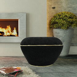 Lulu Gold Pufik - Qara - Zemhome