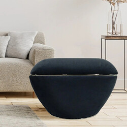 Lulu Silver Pufik - Qara - Zemhome