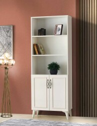 Luna Kitab Rəfi - Ağ - Decoroom Collection