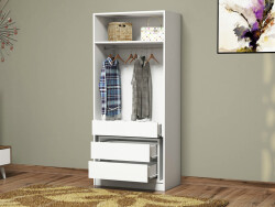 Lutanda Dolab 3 Siyirtməli -Ağ - Modev