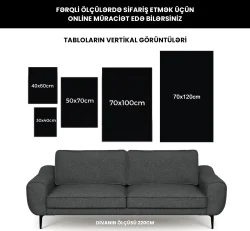 Luxury Golden Flower Kətan Tablo TB2044 - 3
