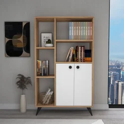 Malentha Kitab Rəfi - Meşə/Ağ - Decoroom Collection (1)