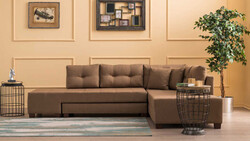 Manama Stil Yataqlı Açılan Künc Divan Kahve Sağ - Evdebiz (1)