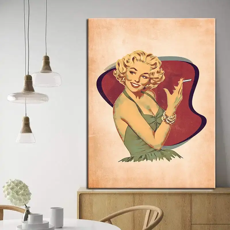 Marilyn Monroe Retro Kətan Tablo TB1315 - 2