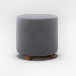 Mario Ahşap Ayaqlı Pufik Gri 508 - Evdebiz