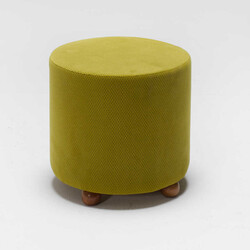 Mario Ahşap Ayaqlı Pufik Hardal 510 - Evdebiz