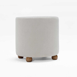 Mario Ahşap Ayaqlı Pufik Krem 501 - Evdebiz (1)