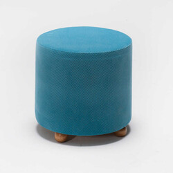 Mario Ahşap Ayaqlı Pufik Mavi 509 - Evdebiz