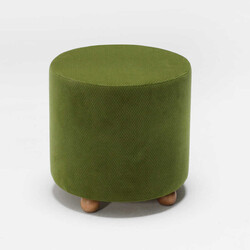 Mario Ahşap Ayaqlı Pufik Yeşil 511 - Evdebiz