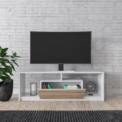 Marmaris Tv Stend 120cm - Ağ/Meşə - 2