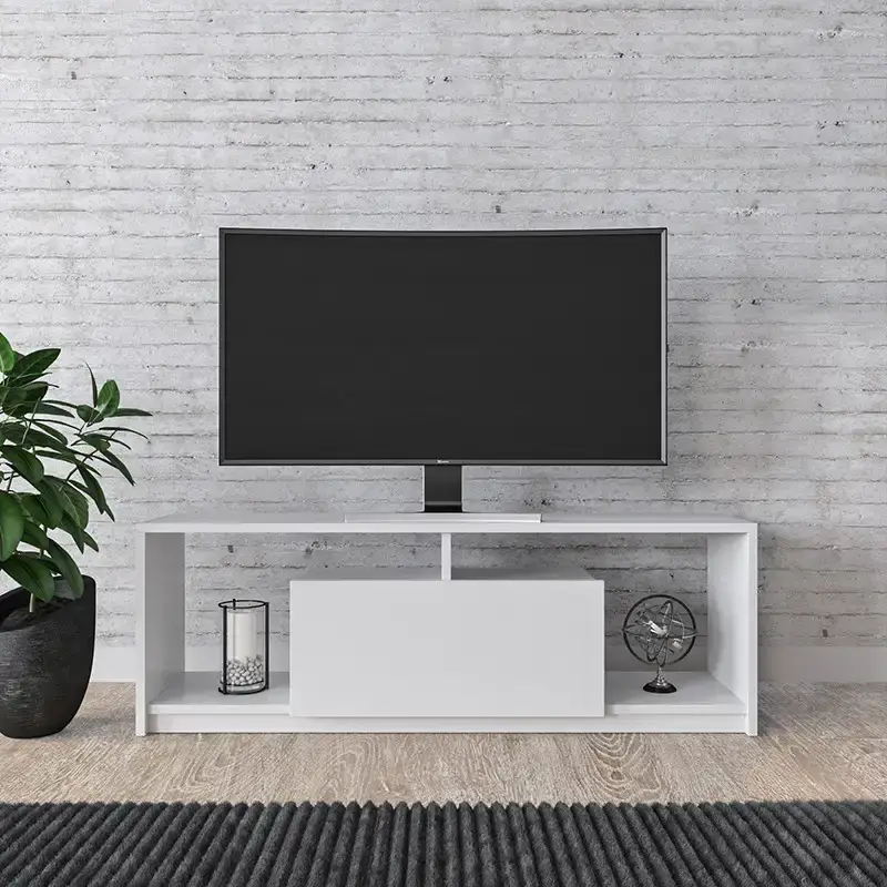 Marmaris Tv Stend 120cm - Ağ - 1