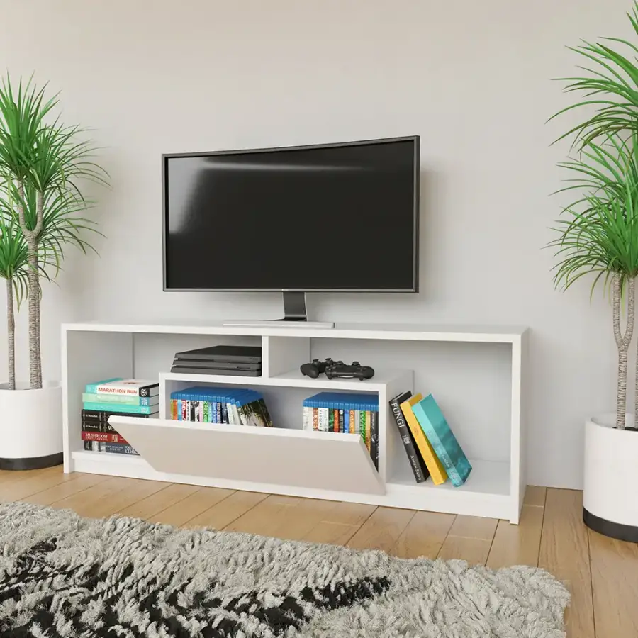 Marmaris Tv Stend 90cm - Ağ - 2