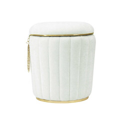 Martin Teddy Gold Sandıqlı Pufik - Ağ - Zemhome (1)