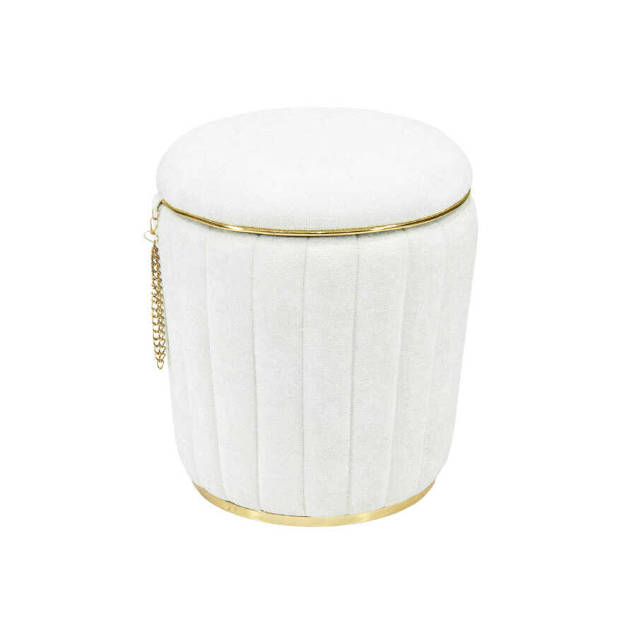 Martin Teddy Gold Sandıqlı Pufik - Ağ - 3